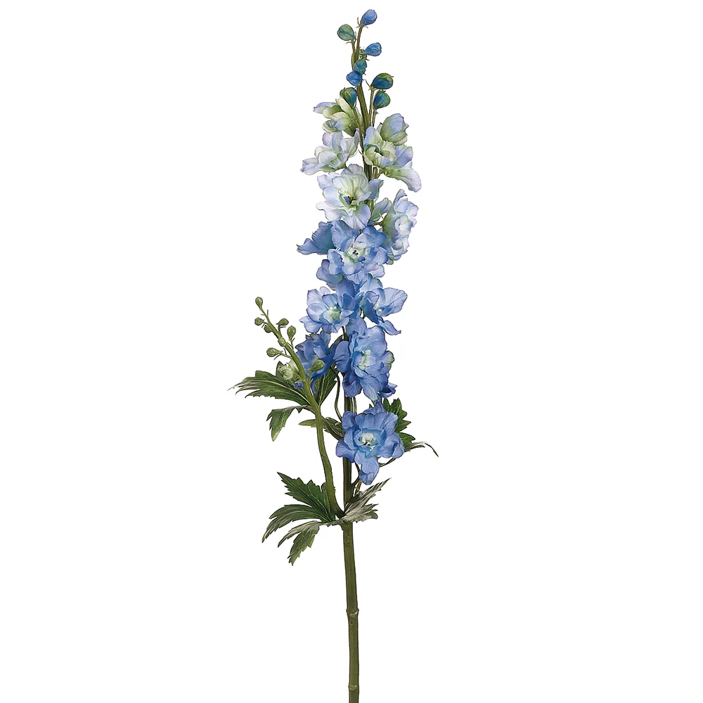 35" Silk Delphinium Flower Spray -Delphinium Blue (Pack of 12)