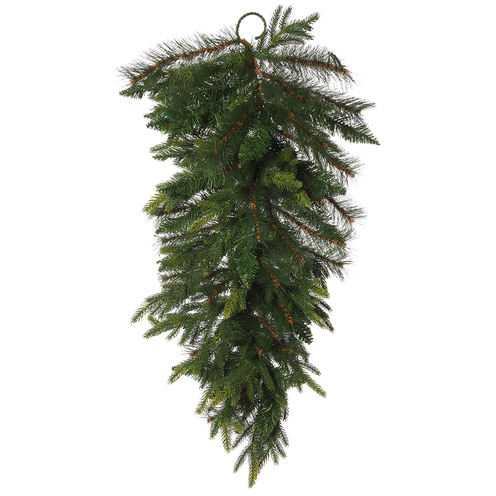 36" Artificial Colorado Mixed Pine Teardrop Swag -Green (Pack of 6)