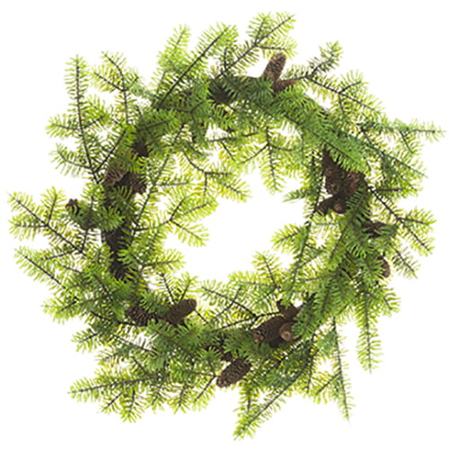 36" Artificial Norway Spruce & Pinecone Wreath -Green/Brown