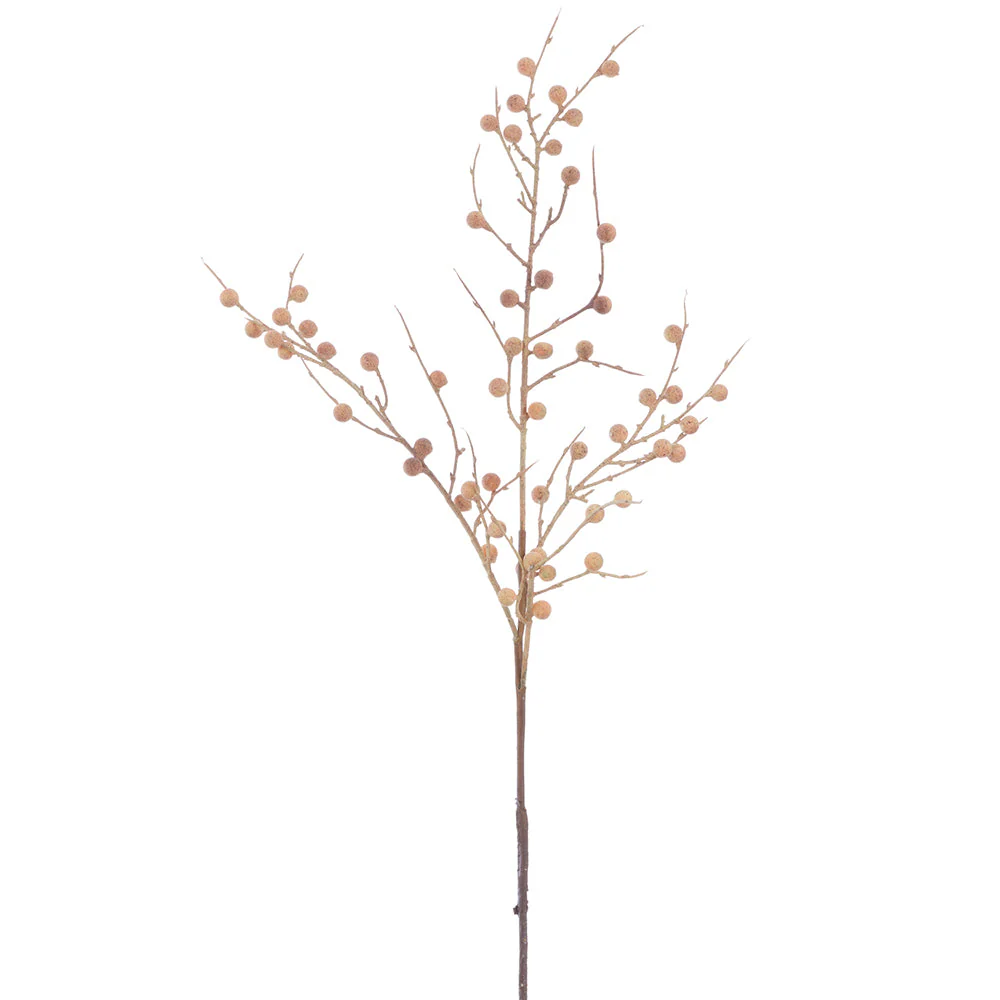 36" Berry Artificial Stem -Beige (Pack of 12)