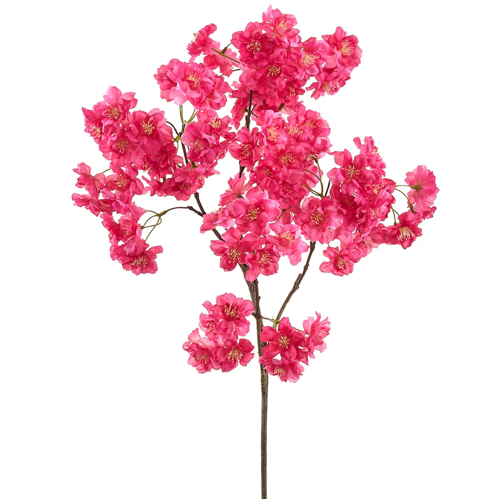 36" Cherry Blossom Silk Flower Stem -Beauty (Pack of 6)