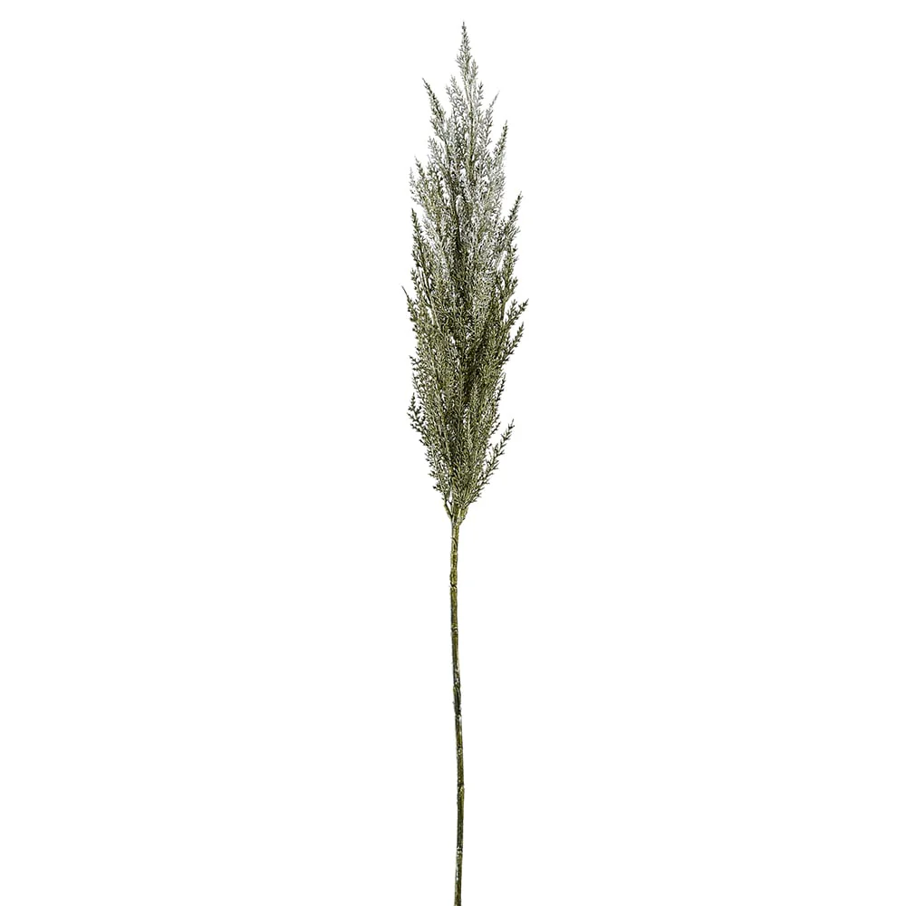 36" Frosted Metallic Artificial Pampas Grass Stem -Green (Pack of 12)