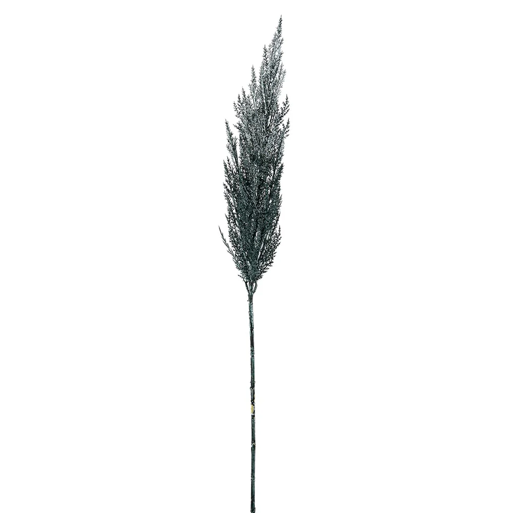 36" Frosted Metallic Artificial Pampas Grass Stem -Teal (Pack of 12)