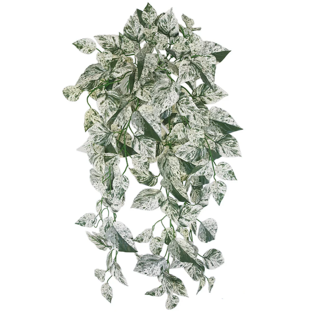 36" IFR Artificial Hanging Pothos Leaf Plant -White/Green (Pack of 4)