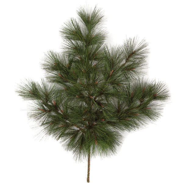 36" IFR Artificial PVC Long Needle Pine Stem Branch -Green (Pack of 4)