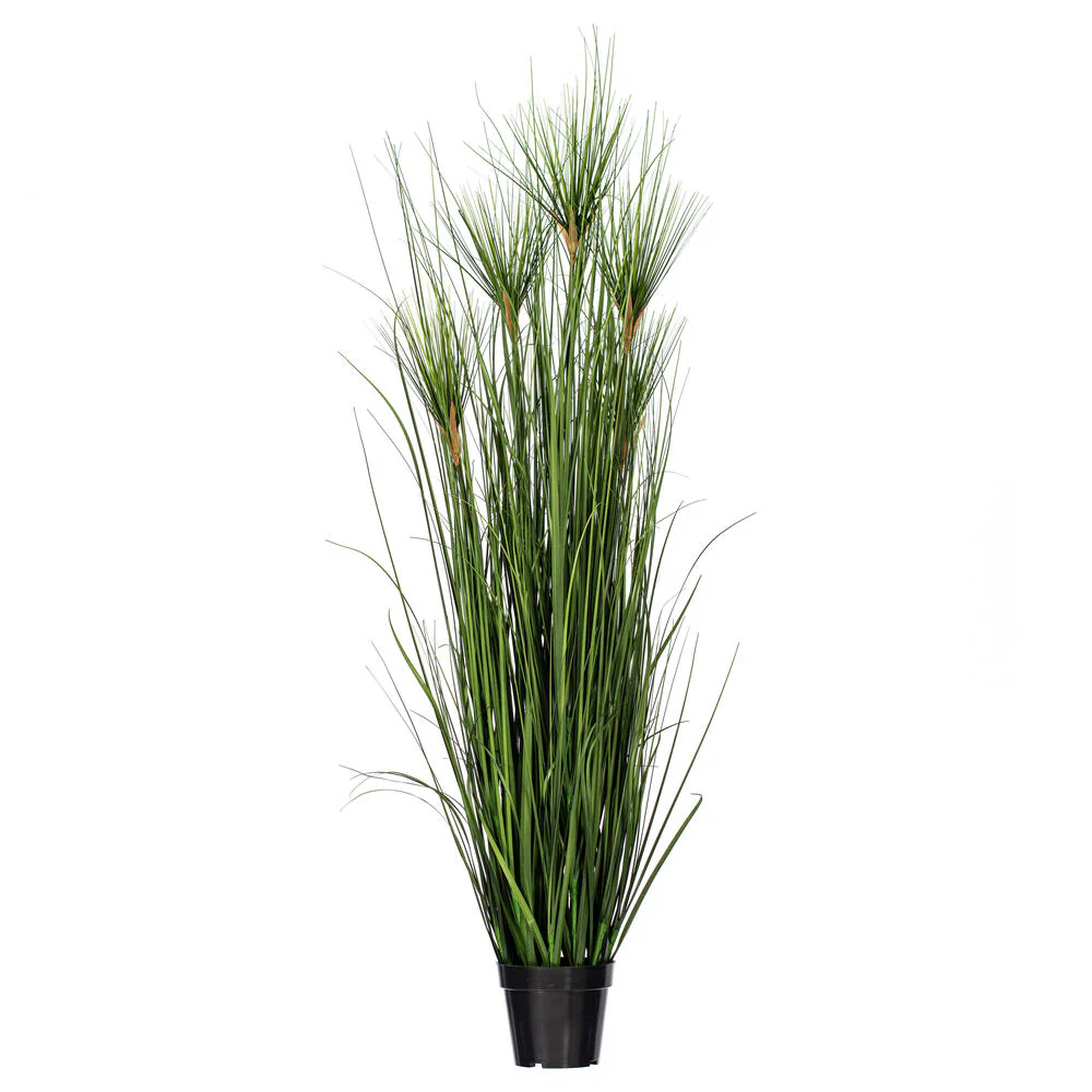36" IFR PVC Brushed Grass Artificial Plant w/Pot -Green