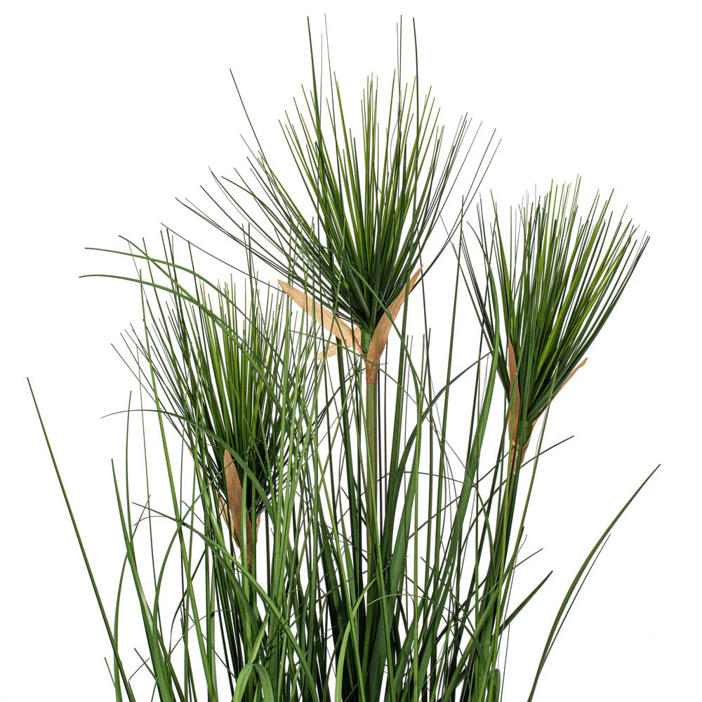 36" IFR PVC Brushed Grass Artificial Plant w/Pot -Green - Image 2