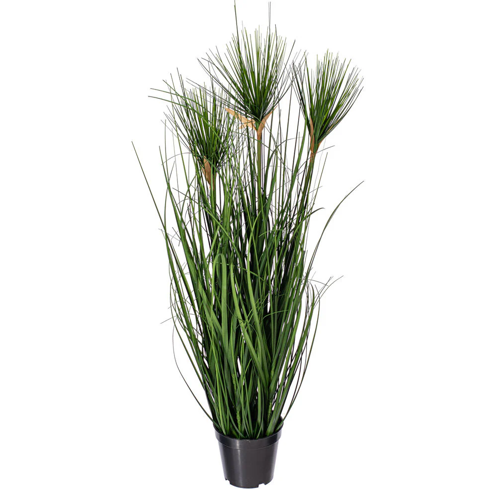 36" IFR PVC Brushed Grass Artificial Plant w/Pot -Green - Image 5