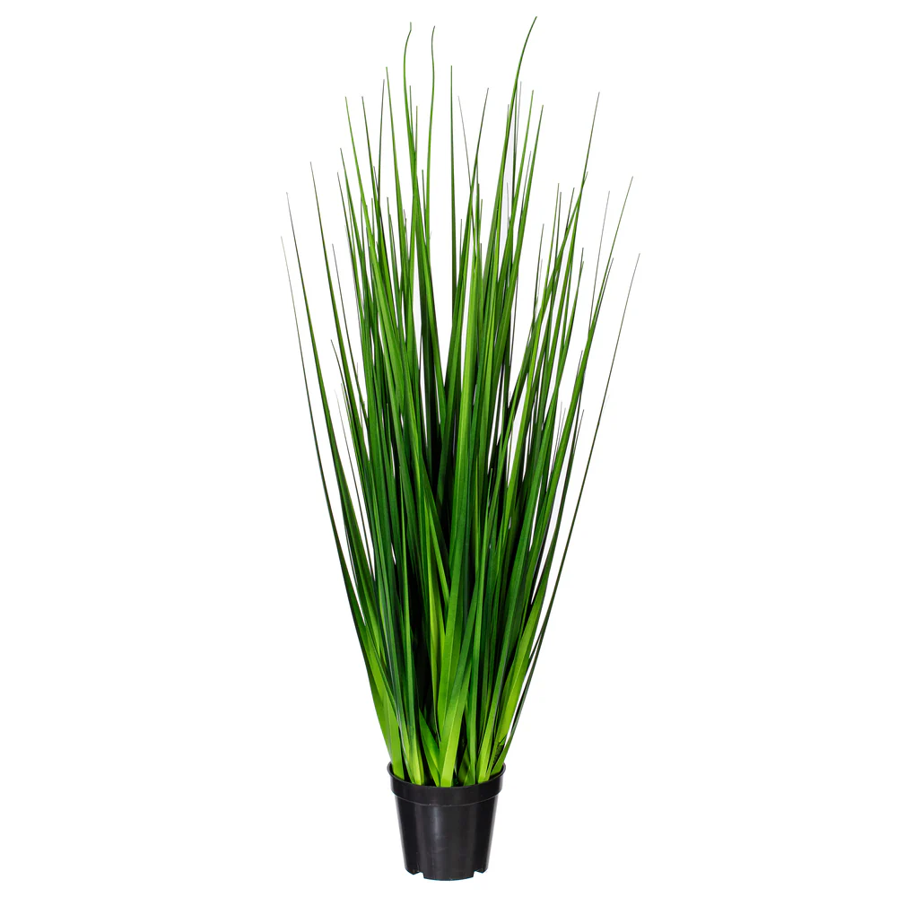 36" IFR PVC Extra Full Grass Artificial Plant w/Pot -Green - Image 4