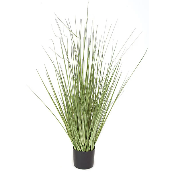 36" IFR PVC Onion Grass Artificial Plant w/Pot -Gray/Green (Pack of 4)