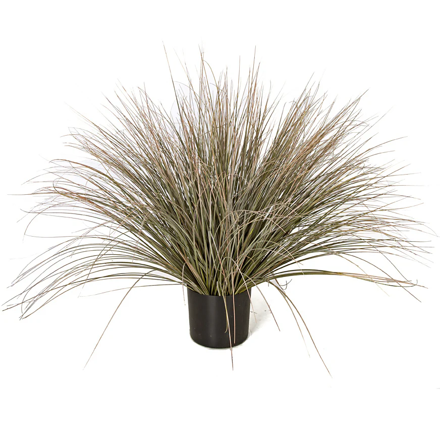 36" IFR PVC Onion Grass Artificial Plant w/Pot -Green/Tan