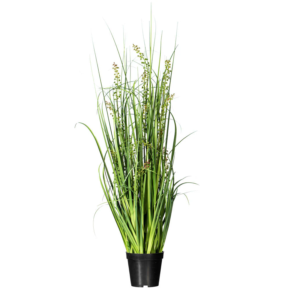 36" IFR PVC Sheep's Grass Artificial Plant w/Pot -Green