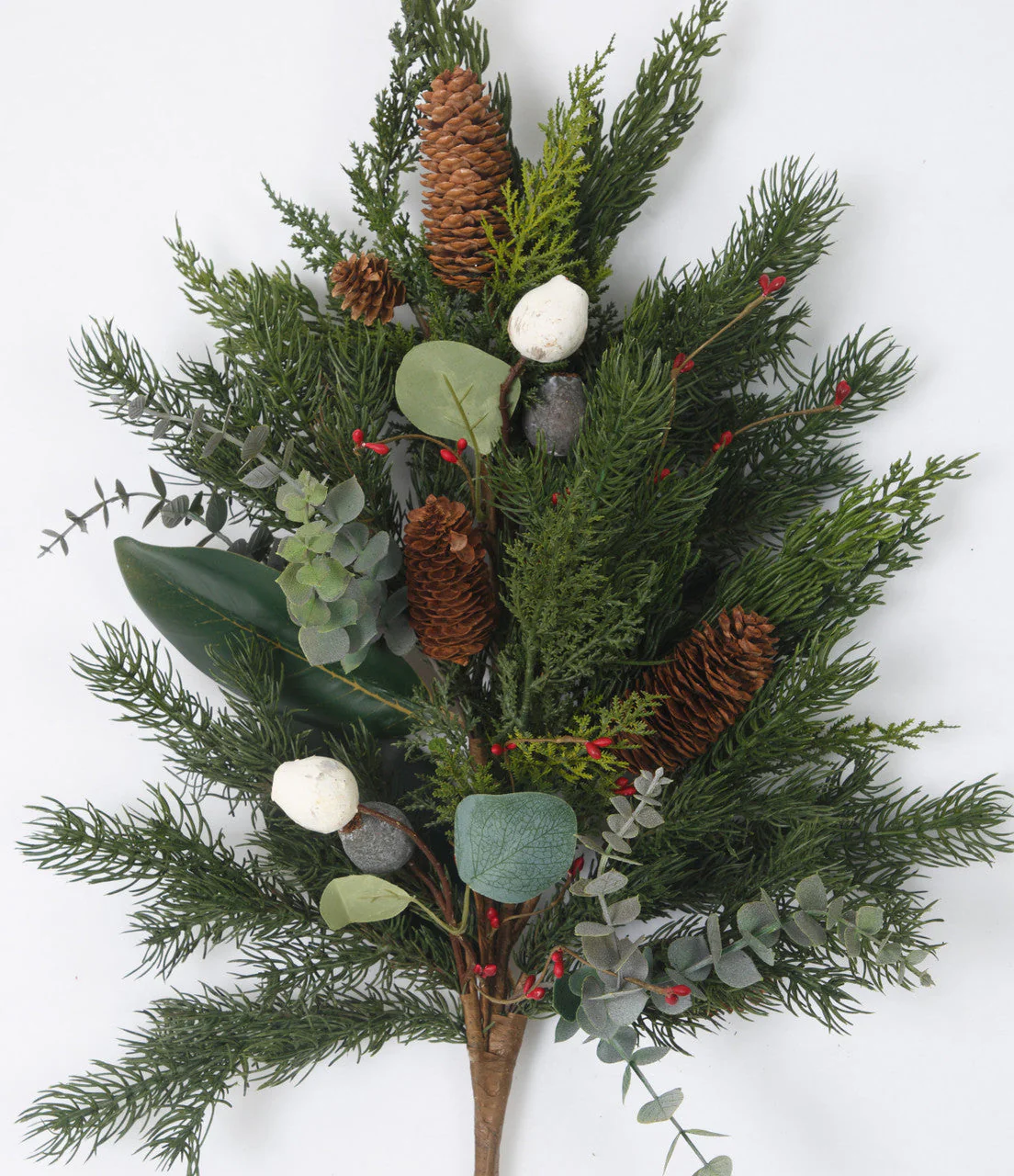 36" Mixed Artificial Eucalyptus & Pine Stem -Green (Pack of 6) - Image 2