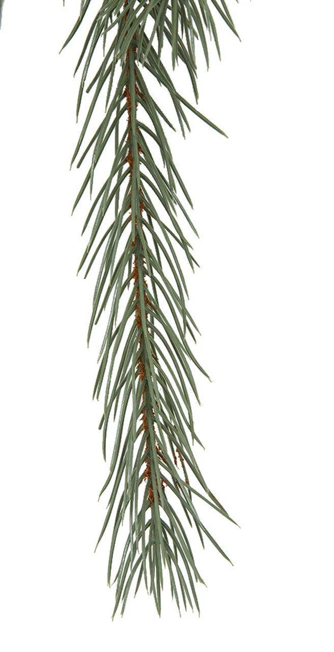 36" Natural-Look Artificial Long Tip Pine Stem -Green/Blue (Pack of 6) - Image 2