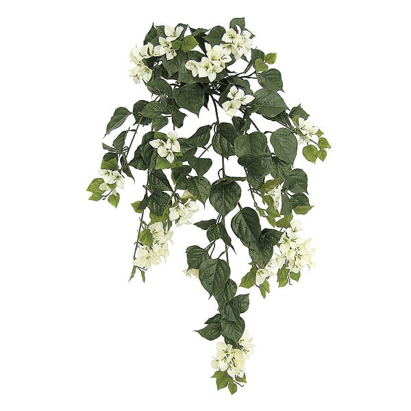 36" Outdoor UV-Proof Artificial Bougainvillea Flower Bush -Cream (Pack of 4)