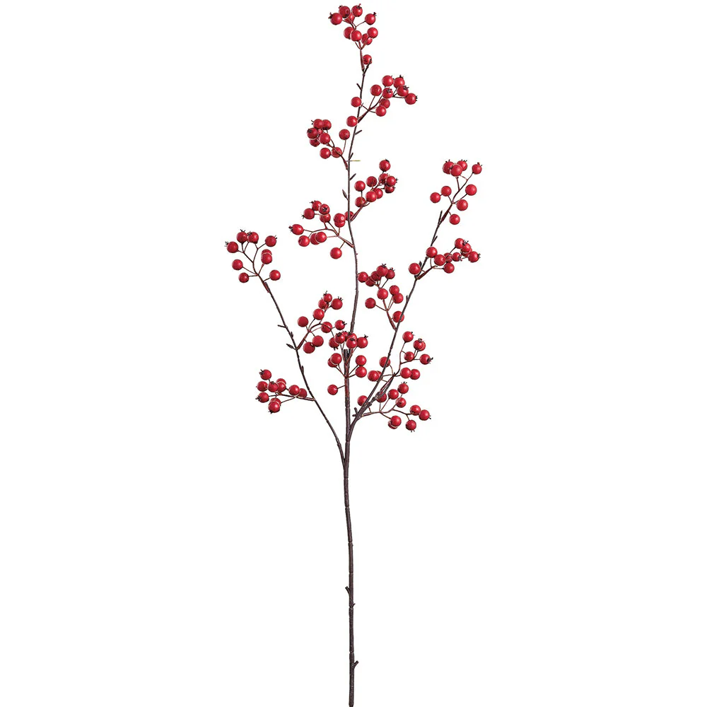 36" Outdoor UV-Resistant Artificial Berry Stem -Red (Pack of 24)