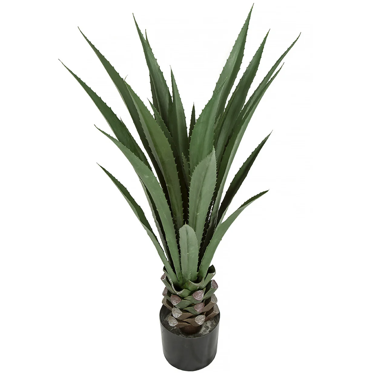36" Outdoor UV-Resistant IFR Artificial Agave Plant w/Pot -Green