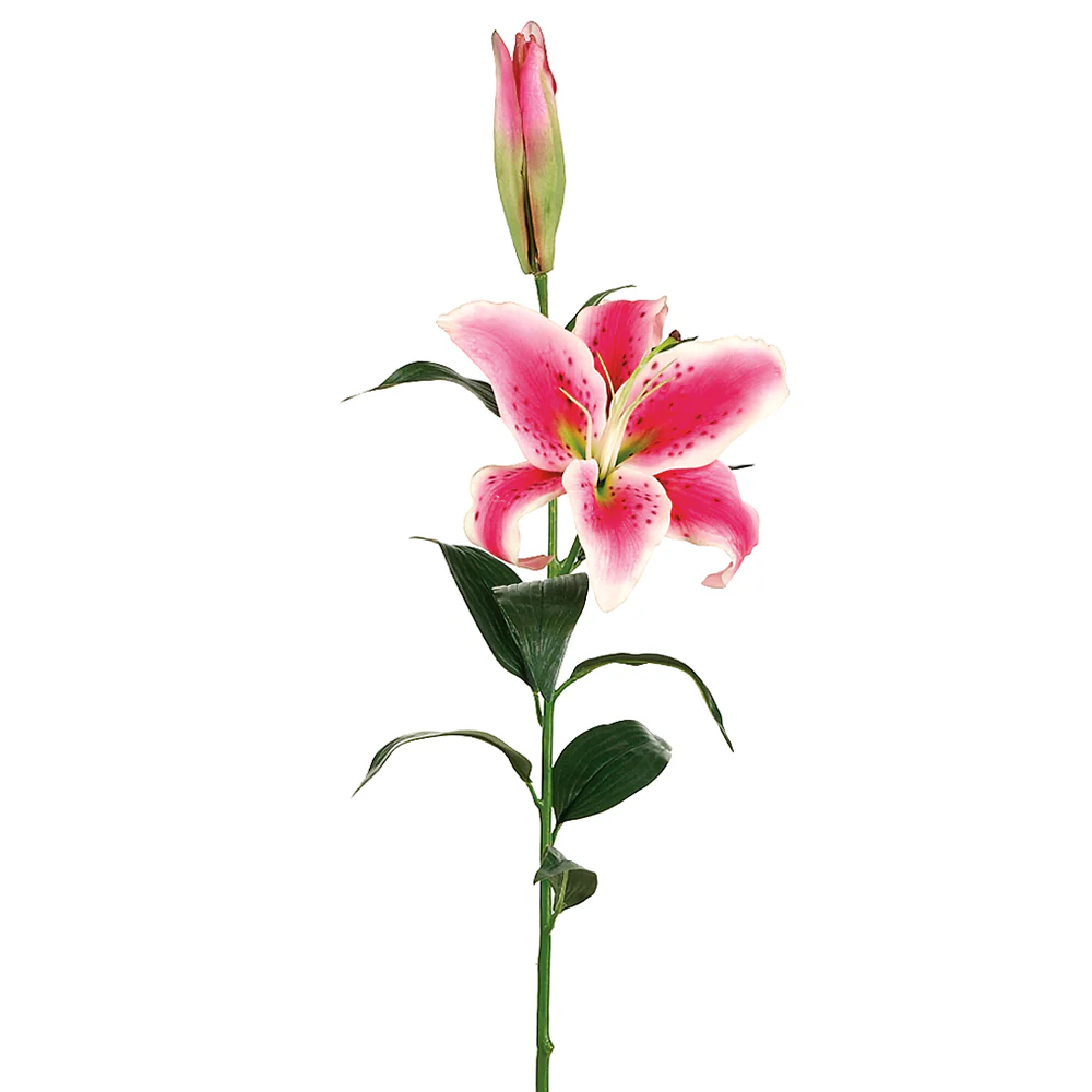 36" Real Touch Casablanca Lily Silk Flower Stem -Rubrum/Pink (Pack of 12)