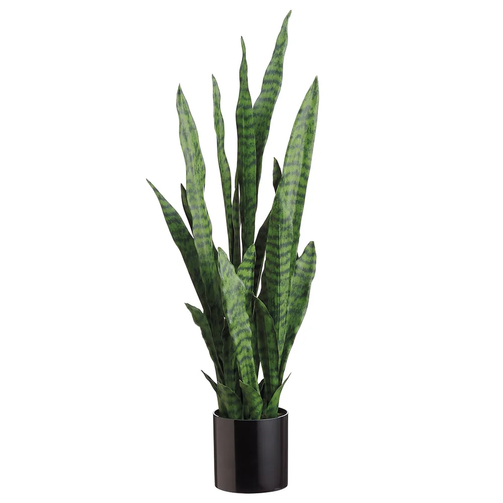 36" Sansevieria Snake Artificial Plant w/Pot -2 Tone Green (Pack of 2)