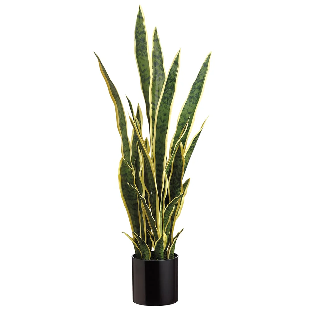 36" Sansevieria Snake Artificial Plant w/Pot -Variegated (Pack of 2)