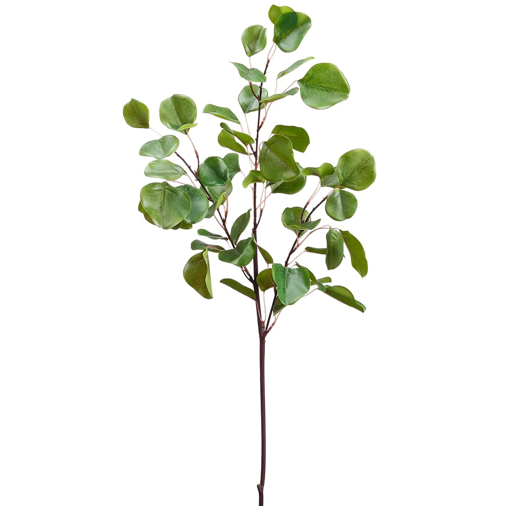 36" Silk Eucalyptus Leaf Branch Stem -Green (Pack of 12)