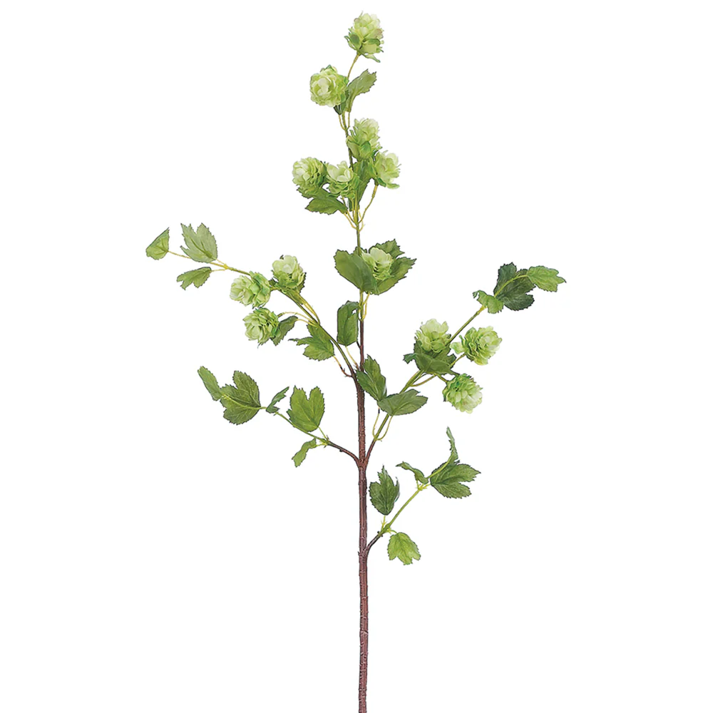 36" Silk Hops Flower Spray -Green (Pack of 12)