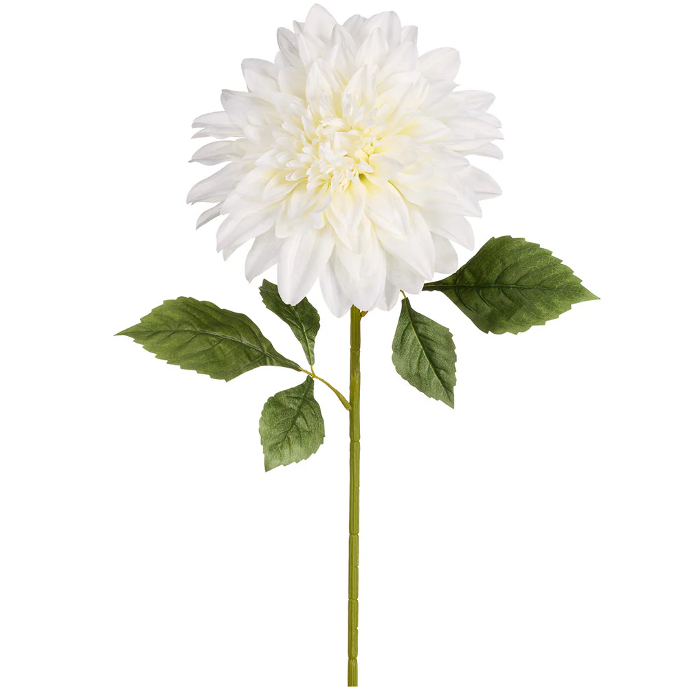 37.5" Dahlia Silk Flower Stem -Cream (Pack of 6)