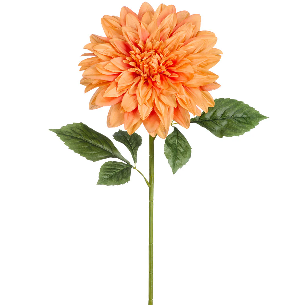 37.5" Dahlia Silk Flower Stem -Orange (Pack of 6)