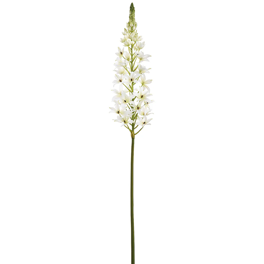37.5" Eremurus Foxtail Lily Silk Flower Stem -White/Green (Pack of 12)