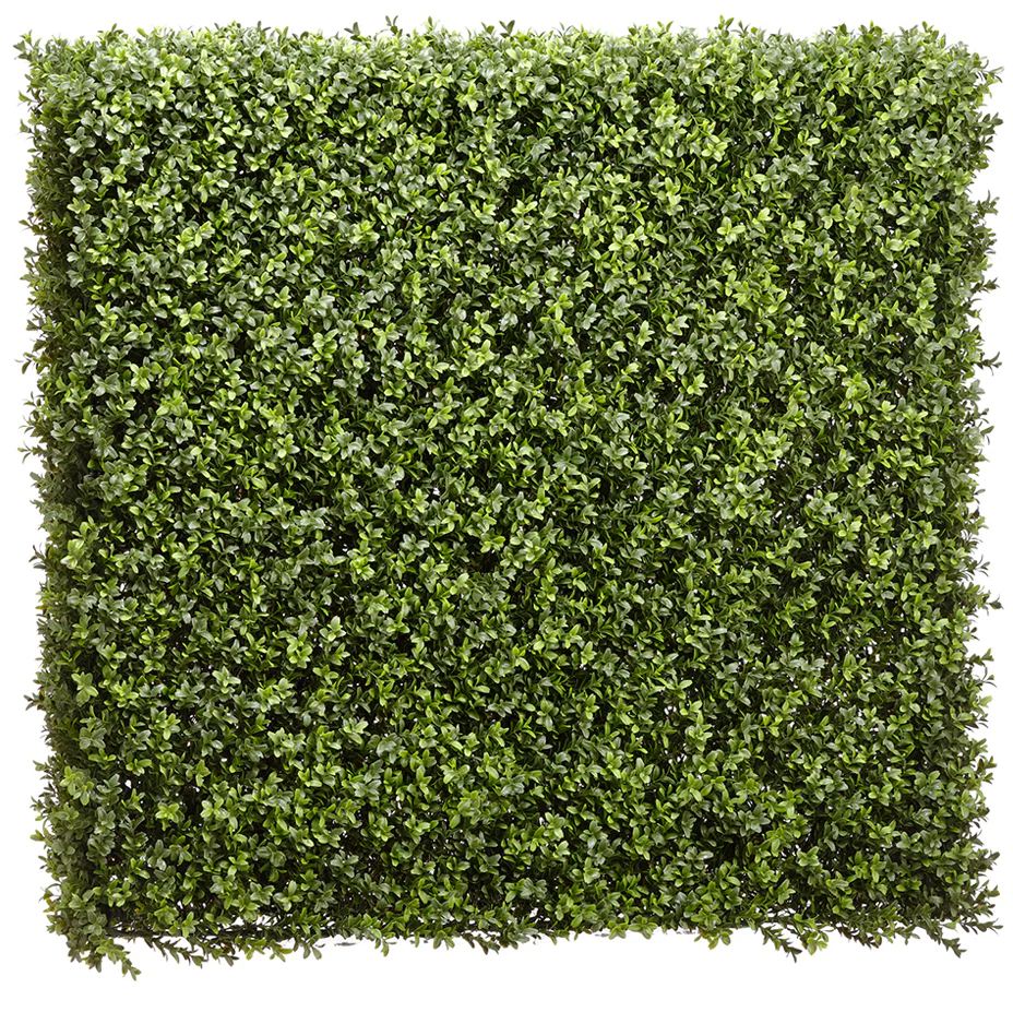 37.5"Hx40"Wx7.5"D Outdoor UV-Resistant Artificial Boxwood Topiary Hedge -Green