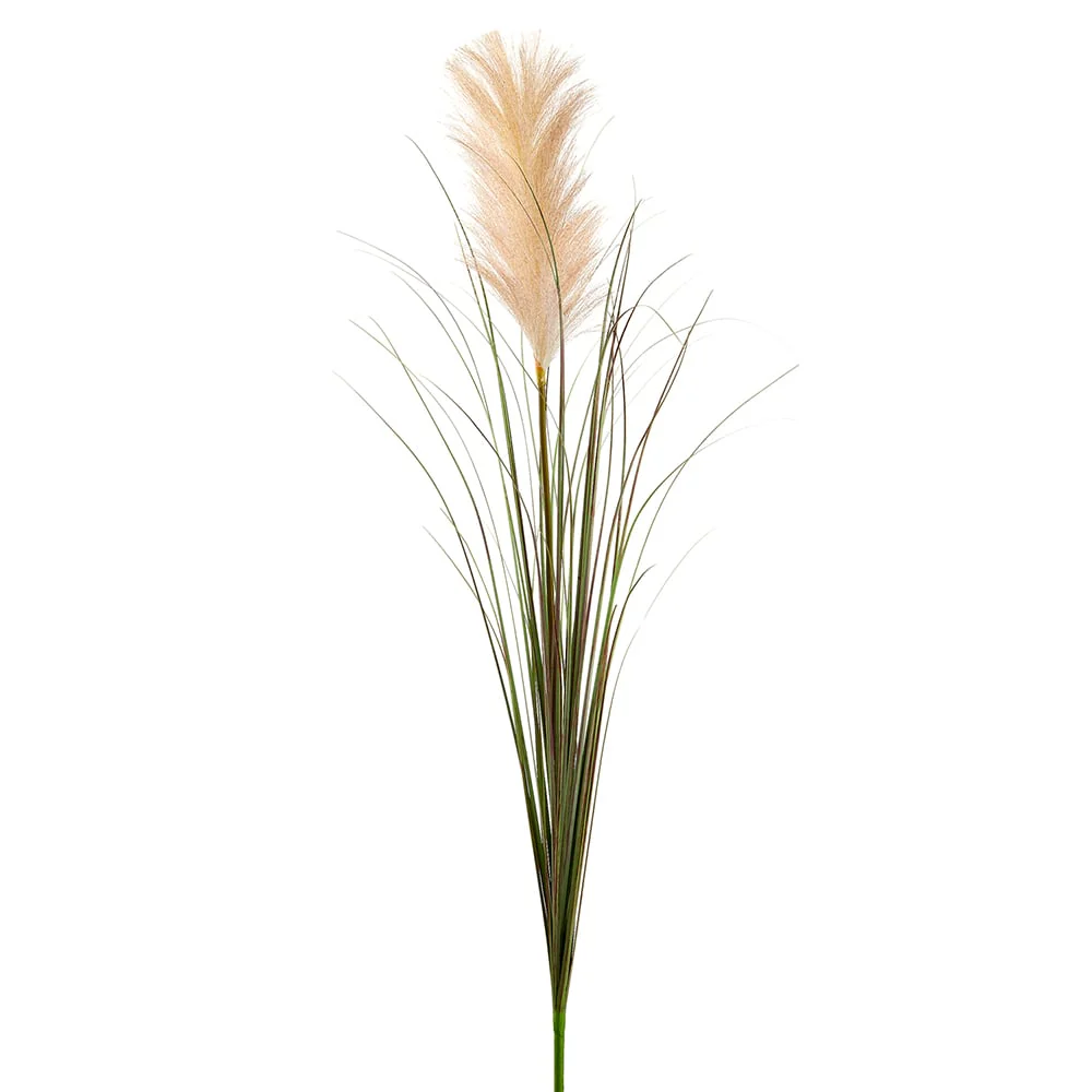 37" Blooming Artificial Reed Grass Stem -Cream (Pack of 12)