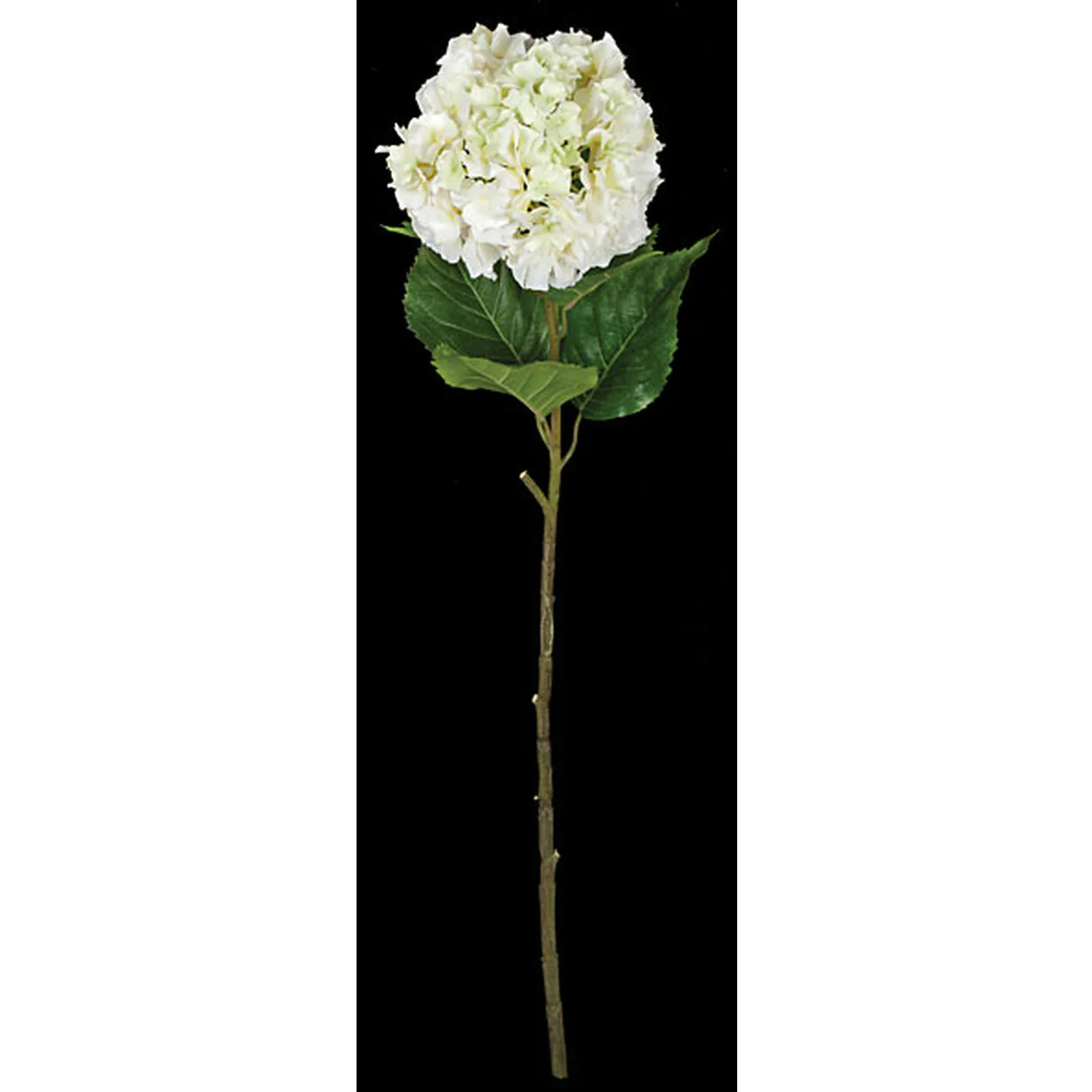 37" Faux Hydrangea Flower Stem -Cream/White (Pack of 6)
