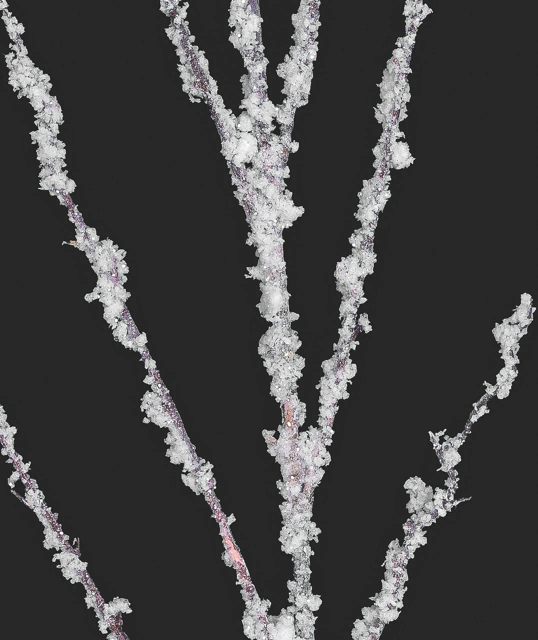 37" Flocked & Glittered Artificial Birch Twig Stem -White/Brown (Pack of 12) - Image 2