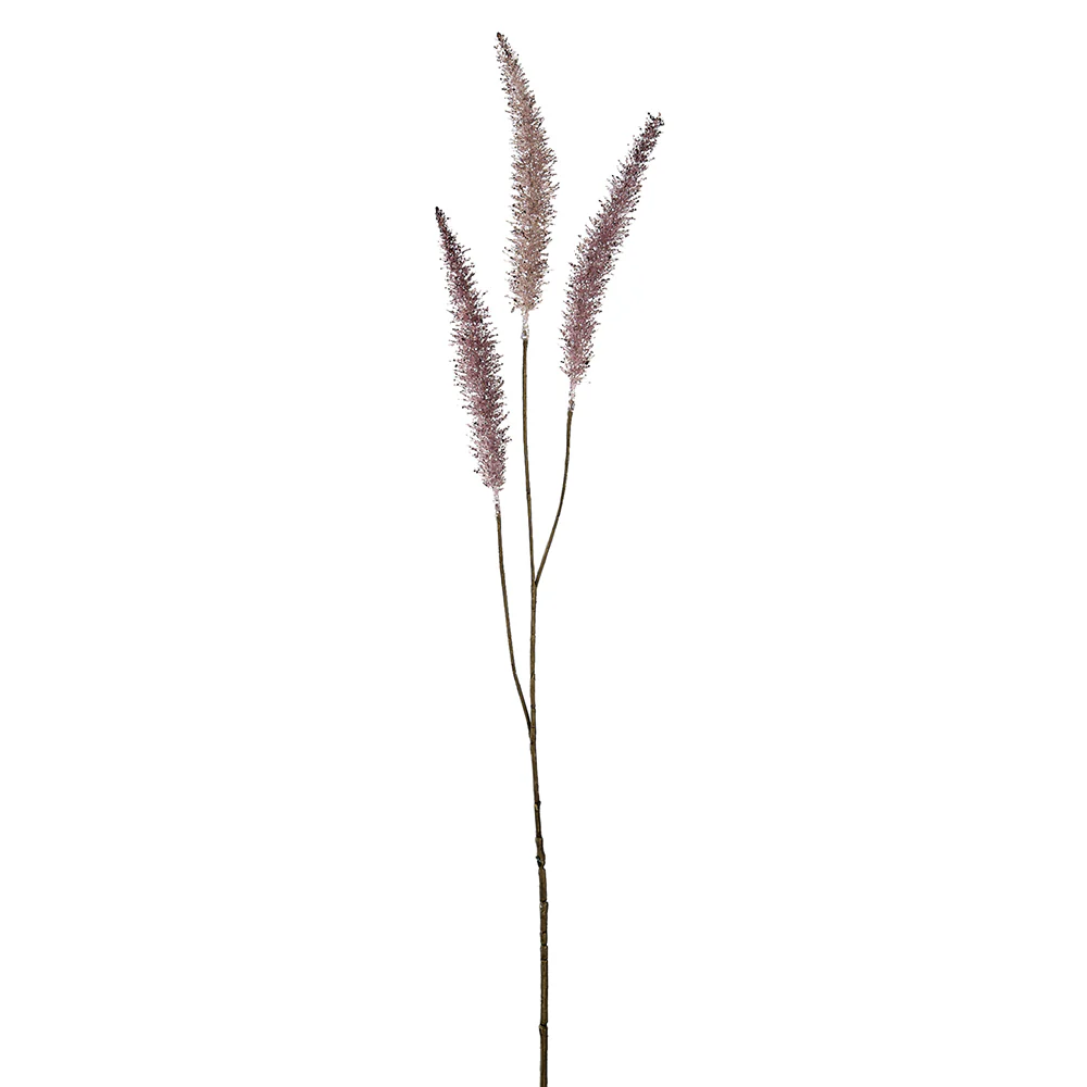 37" Glittered Artificial Fountain Grass Stem -Pink (Pack of 12)