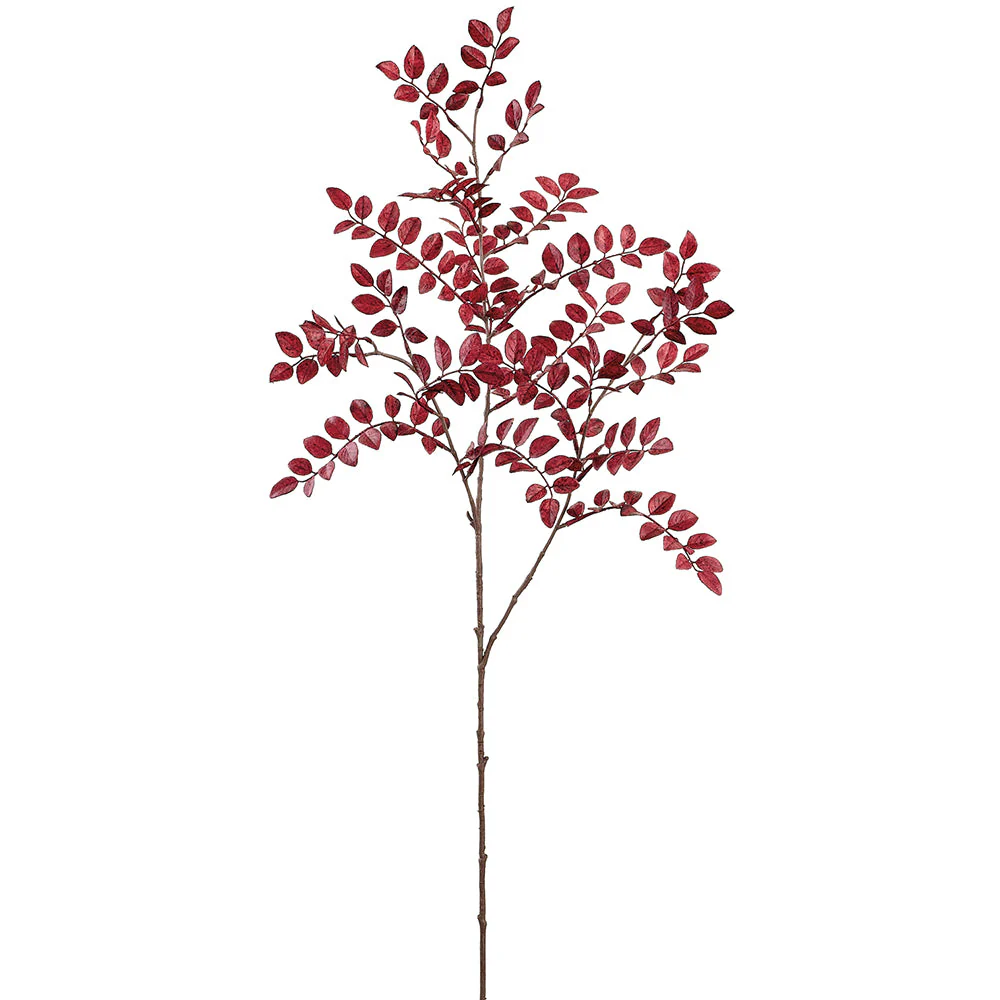 37" Honeysuckle Leaf Artificial Stem -Burgundy (Pack of 12)