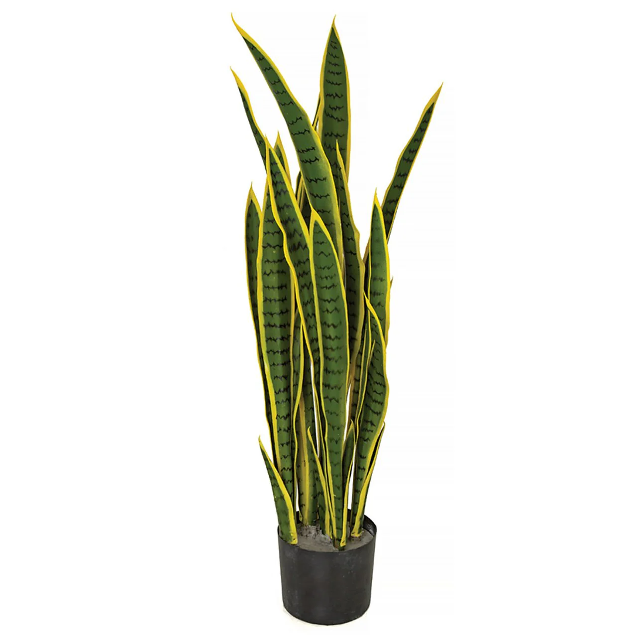 37" IFR Sansevieria Snake Artificial Plant w/Pot -Green/Yellow