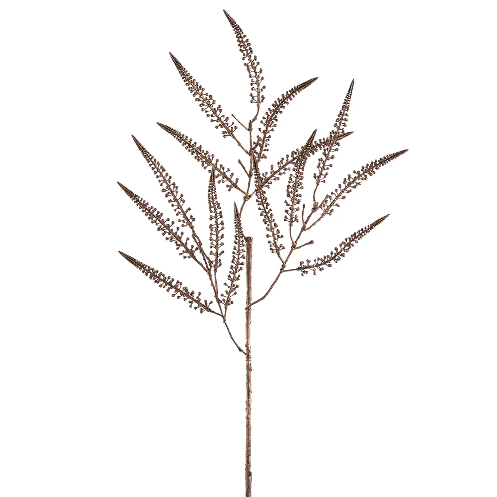 37" Metallic Artificial Astilbe Flower Stem -Bronze (Pack of 12)
