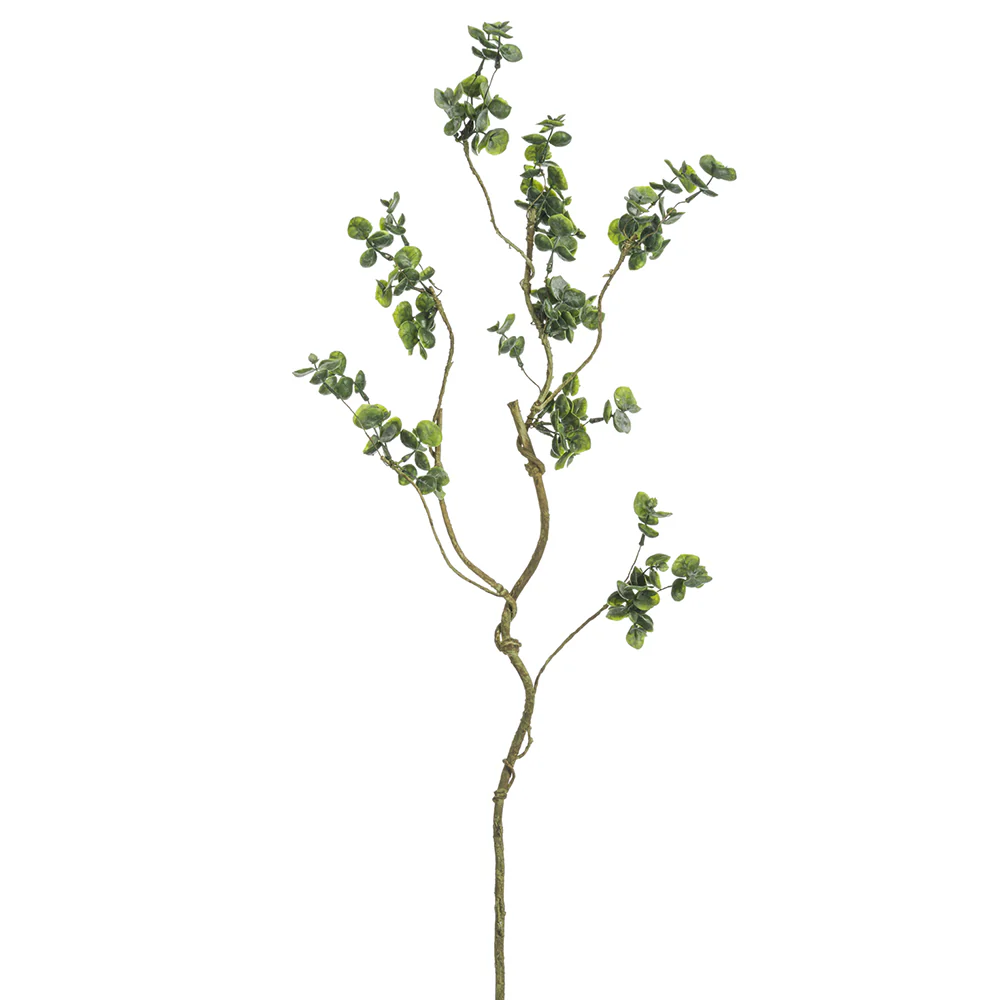 37" Mini Silk Eucalyptus Leaf Stem -Green (Pack of 12)