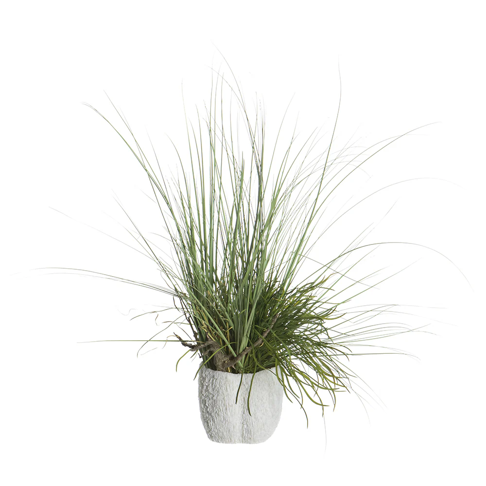 37" Mixed Grass & Driftwood Artificial Plant w/Coral Vase -Green/Brown