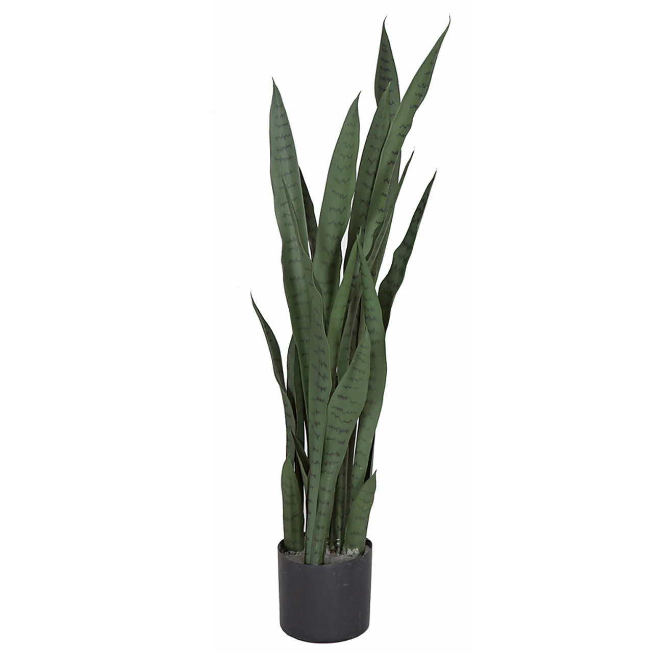 37" Outdoor UV-Resistant Artificial Sansevieria Snake Plant w/Pot -Green