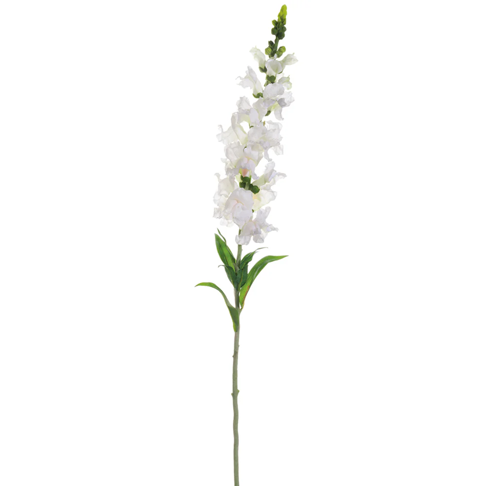 37" Real Touch Snapdragon Silk Flower Stem -Cream (Pack of 12)
