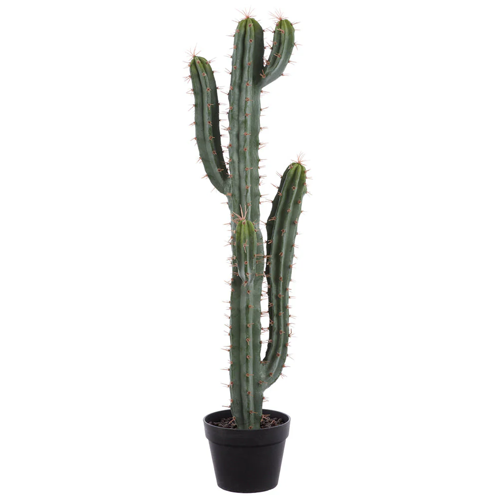 37" Saguaro Cactus Artificial Plant w/Plastic Pot -Green (Pack of 4)