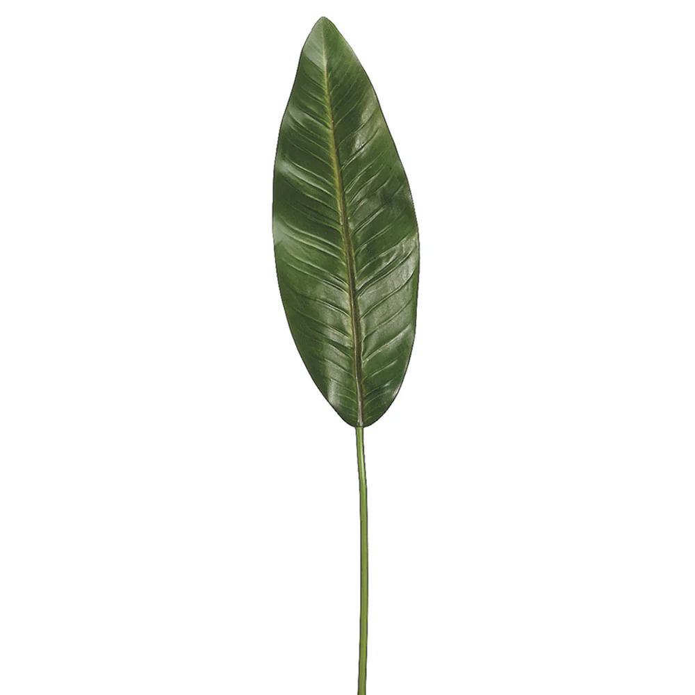 37" Silk Bird Of Paradise Leaf Stem -Green (Pack of 12)