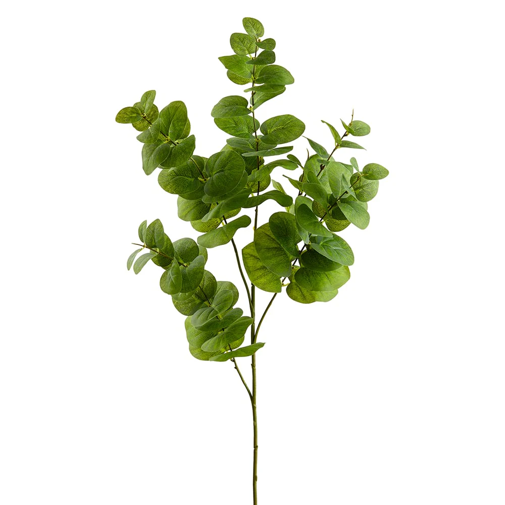 37" Silk Eucalyptus Leaf Stem -Green (Pack of 12)