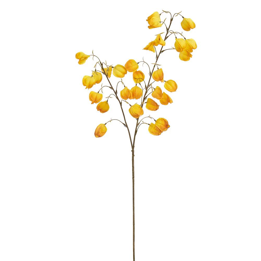 38" Artificial Chinese Lantern Flower Stem -Yellow (Pack of 12)