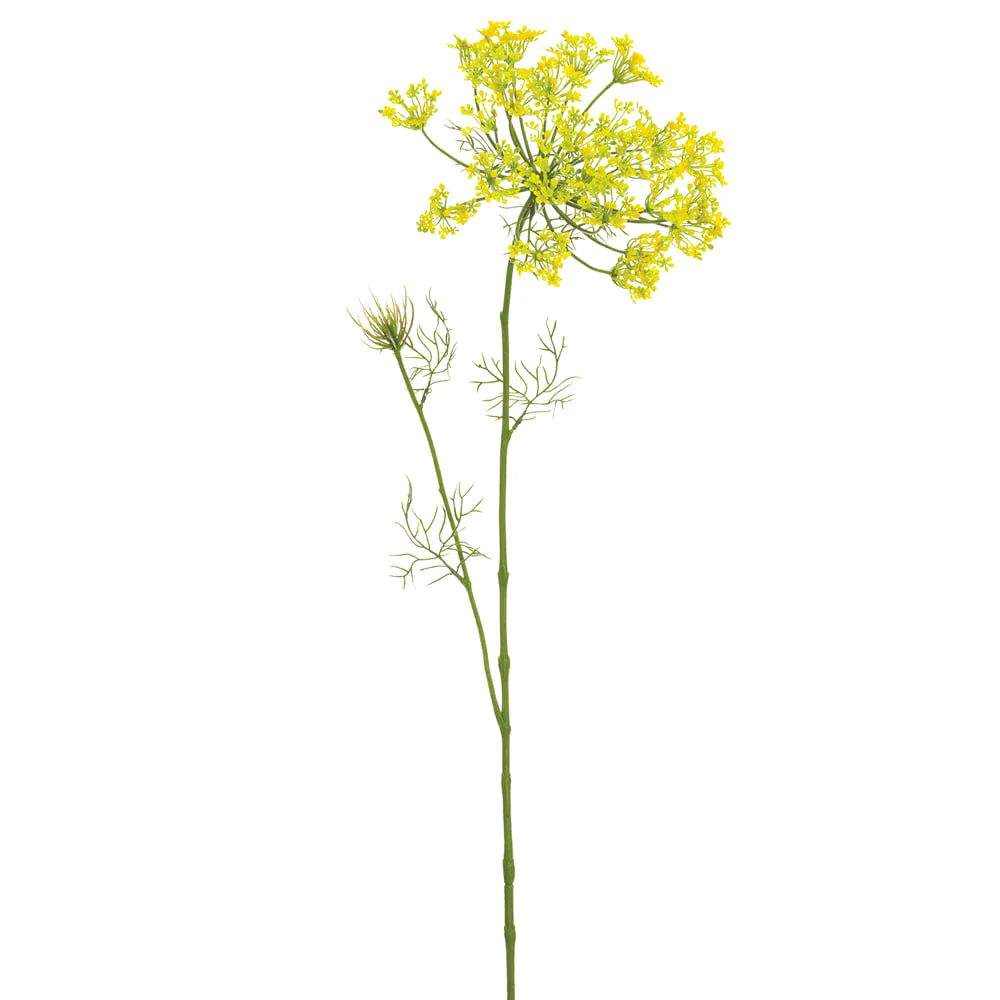 38" Dill Artificial Flower Stem -Yellow (Pack of 6)