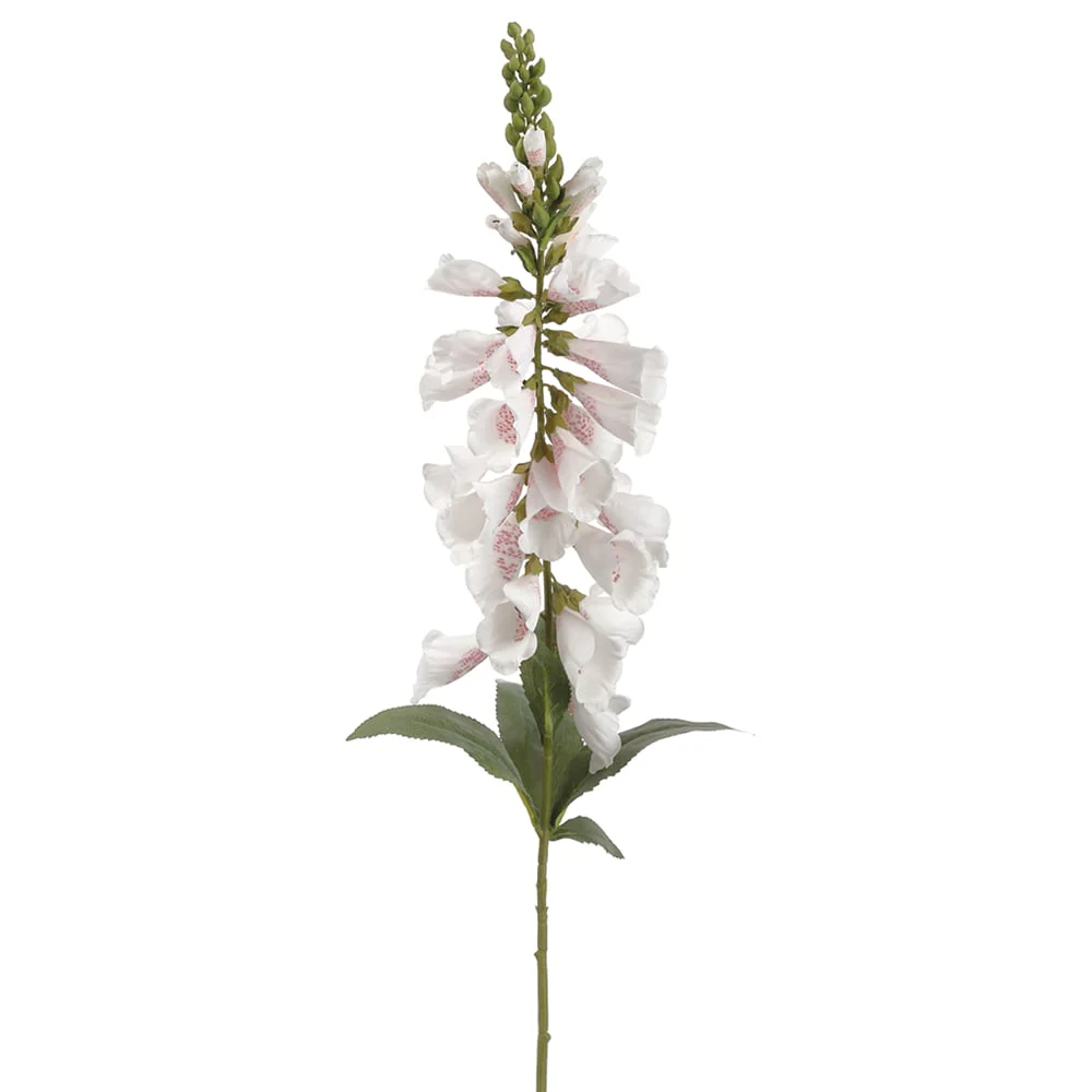 38" Foxglove Silk Flower Stem -White/Pink (Pack of 12)