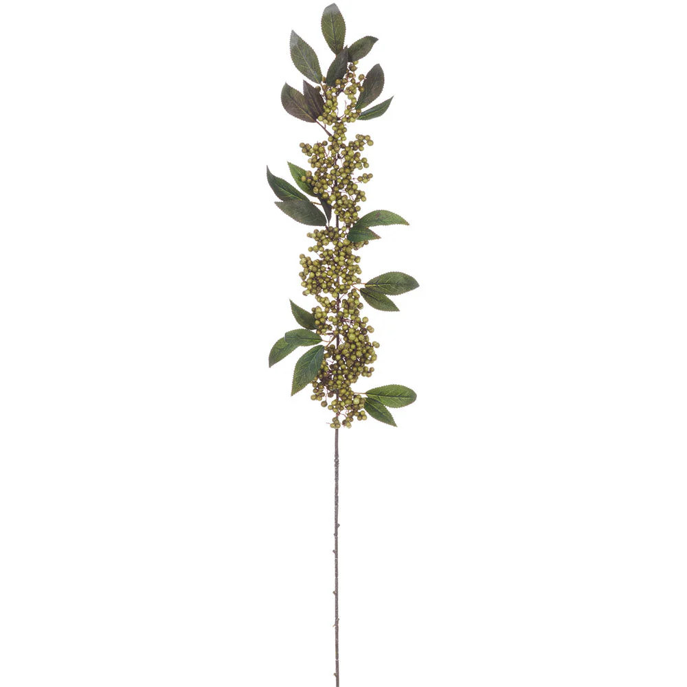 38" Hanging Berry Artificial Stem -Green (Pack of 12)