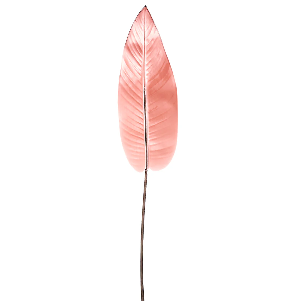 38" Porcelain Look Artificial Canna Leaf Stem -Light Sienna (Pack of 12)