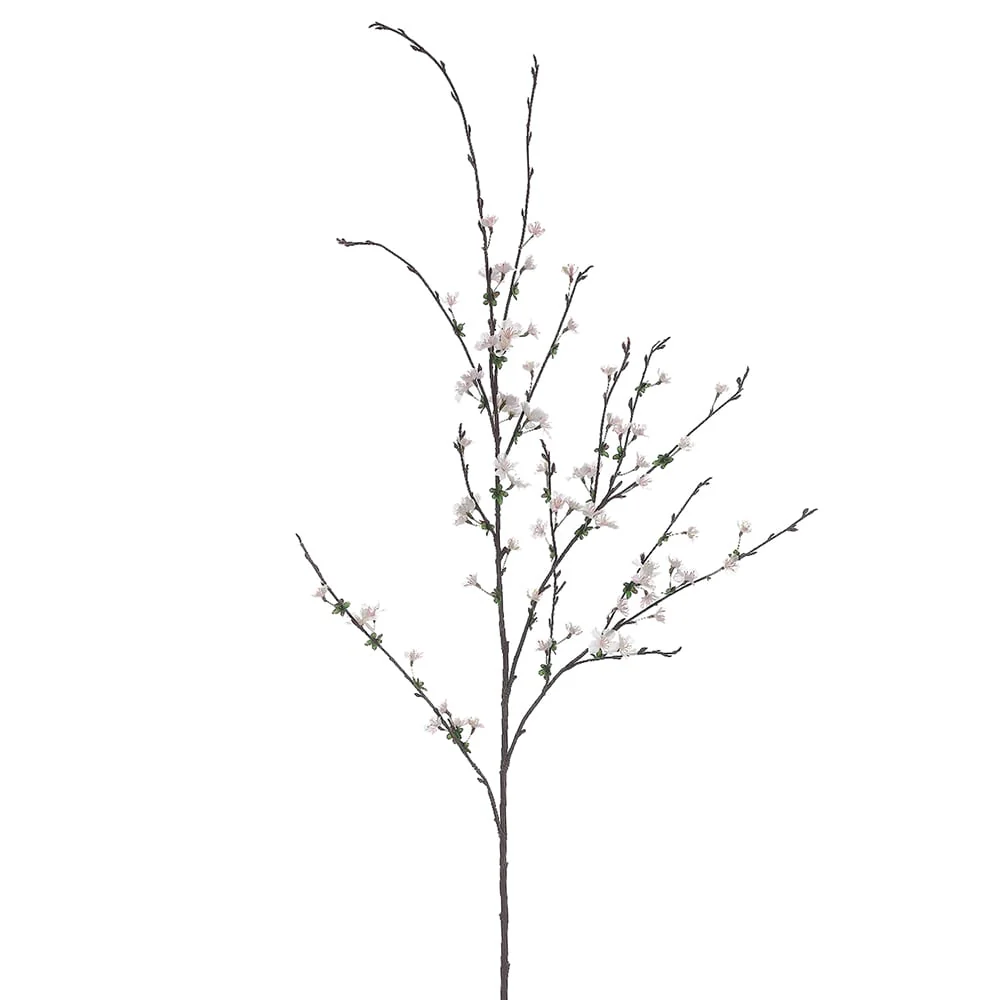 38" Silk Cherry Blossom Flower Spray -White/Blush (Pack of 12)